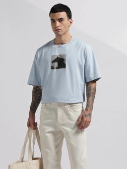 Calvin Klein - Blue Printed Relaxed T-Shirt