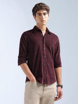 Flying Machine - Red Checks Regular Shirt