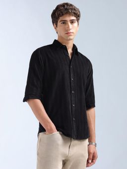 Flying Machine - Black Stripes Regular Shirt