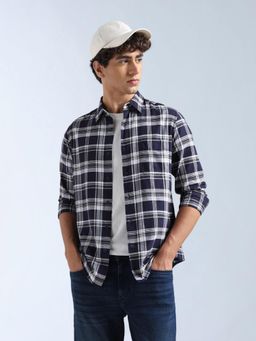 Flying Machine - Blue Checks Regular Shirt