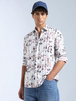 Flying Machine - White Printed Regular Shirt