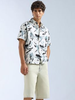 Flying Machine - White Printed Regular Shirt