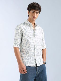 Flying Machine - White Printed Regular Shirt