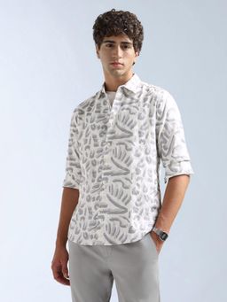 Flying Machine - White Printed Regular Shirt