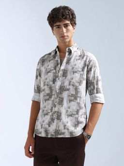 Flying Machine - Brown Printed Regular Shirt