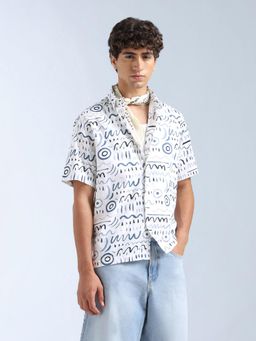 Flying Machine - White Printed Regular Shirt