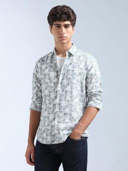 Flying Machine - Grey Printed Regular Shirt