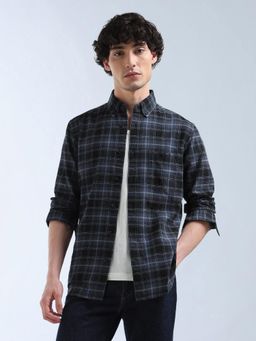 Flying Machine - Blue Checks Regular Shirt