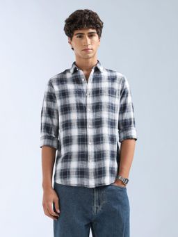 Flying Machine - Blue Checks Regular Shirt