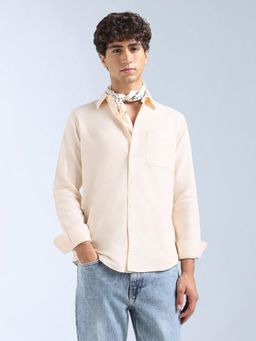 Flying Machine - Orange Stripes Regular Shirt