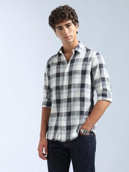 Flying Machine - Blue Checks Regular Shirt