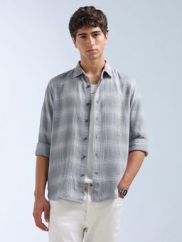 Flying Machine - Grey Checks Regular Shirt