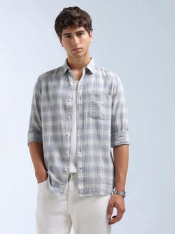 Flying Machine - Grey Checks Regular Shirt