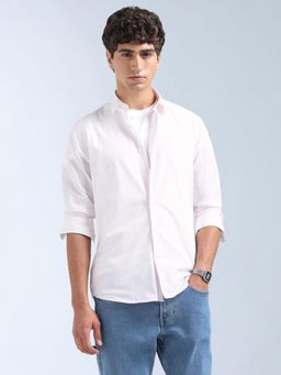 Flying Machine - White Stripes Regular Shirt