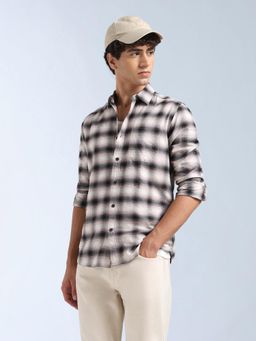 Flying Machine - Black Checks Regular Shirt