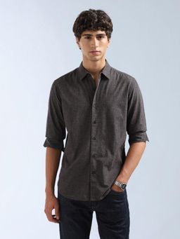 Flying Machine - Brown Printed Regular Shirt