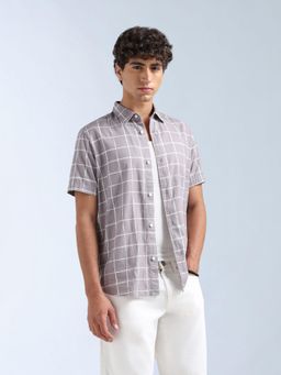 Flying Machine - Grey Checks Regular Shirt