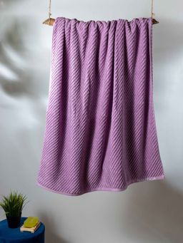 Nautica - Fluffy Zero Twist 100% Cotton Towel -1Pc Bath Towel Solid-Purple