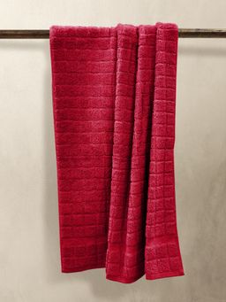 Nautica - Super Soft 100% Cotton Towel -1Pc Bath Towel Checks-Red
