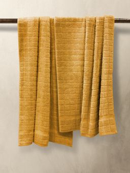 Nautica - Super Soft 100% Cotton Towel -2Pc Bath Towel Checks-Yellow