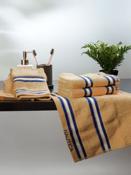 Nautica - Super Soft Zero Twist 100% Cotton Towel -4Pc Hand Towel Solid-Beige