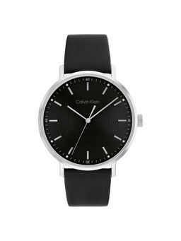 Calvin Klein - Modern Mesh Quartz Black Round Dial Mens Watch - 25200050