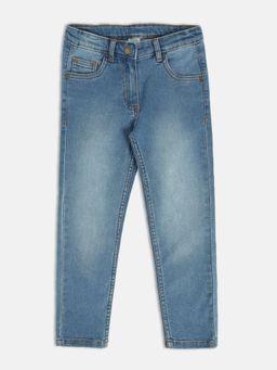 MINI KLUB - Girls Medium Wash Jeans Blue
