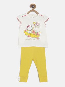 MINI KLUB - Girls Yellow Top and Joggers (Set of 2)