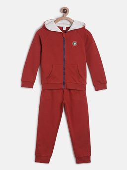 MINI KLUB - Boys Maroon Tracksuit (Set of 2)