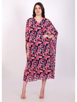 Seona Couture - Midnight Tango Kaftan Dress - Multi-Color