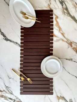 Mason Home - Elm Foldable Table Runner - Dark Brown