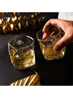The Artment - Modern Art Double Bottomed Wave Whiskey Glass