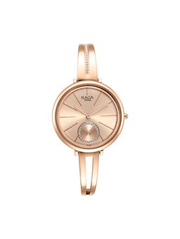 Titan - Raga Viva Round Analog 2647Wm01 Rose Gold Dial Women's Watch