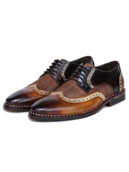 Mille Dollari - Men Matt Brown Designer Brogues In Brown - Brown