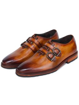 Mille Dollari - Men Armando Designer Lace Monk Straps - Brown