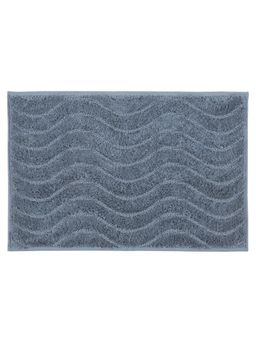 Freelance - Florence CottonEntrance Doormat, Bathroom Floor,Bath Mat Waves, 60 x 40 cm, DarkGrey