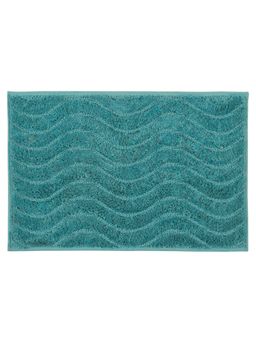 Freelance - Florence CottonEntrance Doormat, Bathroom Floor,Bath Mat Waves, 80 x 50 cm, Turquoise