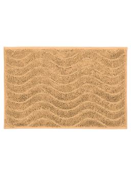 Freelance - Florence CottonEntrance Doormat, Bathroom Floor Mats, Bath Mat Waves, 80 x 50 cm, Camel