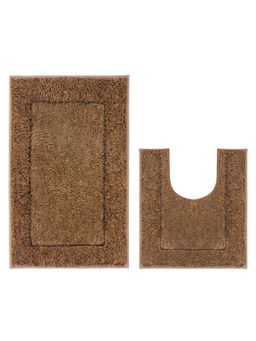 Freelance - Heritage MicrofibreEntrance Doormat, Bathroom Floor,Bath Mat, 80 x 50, 50 x 45 cm,Brown
