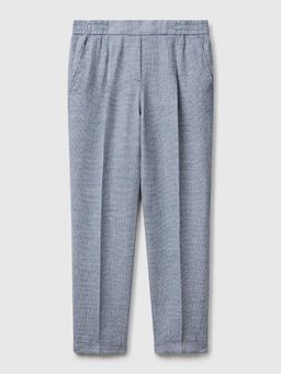 United Colors of Benetton - Grey Textured Regular Fit Trouser