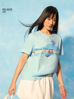 The Souled Store - Blue Character Relaxed Fit T-Shirt