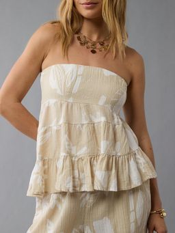 American Eagle - Beige Floral Regular Fit Top