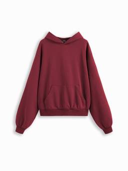 Cider - Terry Women's Oversized Fit Solid Hoodie Wine