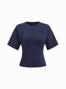 Cider - Women's Regular Fit Round Neck Half Sleeve T-Shirt Navy Blue