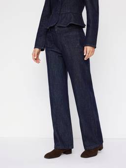 Cider - Denim Women's Low-Rise Straight-Leg Jeans Dark Navy