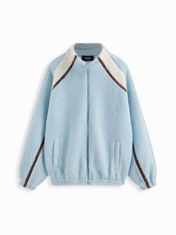 Cider - Fleece Women's Oversized Zip-Up Sweatshirt Sky Blue