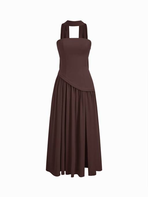 brown dress cider Buy Chiffon Women's Halter Neck Lace-Up Bodycon Maxi (XXS) Online Disney Princess Tiana Doll S/25 Short sleeves with elastic Size:15