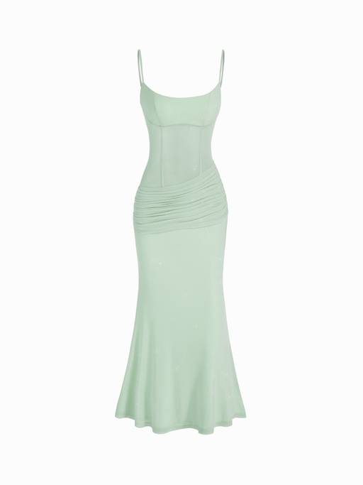 cider green corset dress Buy Mesh Sculptural Women's V-Neck Bodycon Maxi (XXS) Online Emerald green prom dress