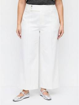 Cider - Curve & Plus Women High-Rise Baggy Wide-Leg Jeans White