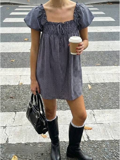 cider navy blue dress Buy Cotton Blend Women Shirred Square Neck Mini (XXS) Online dnw halter neck black mini Size:20 USA
